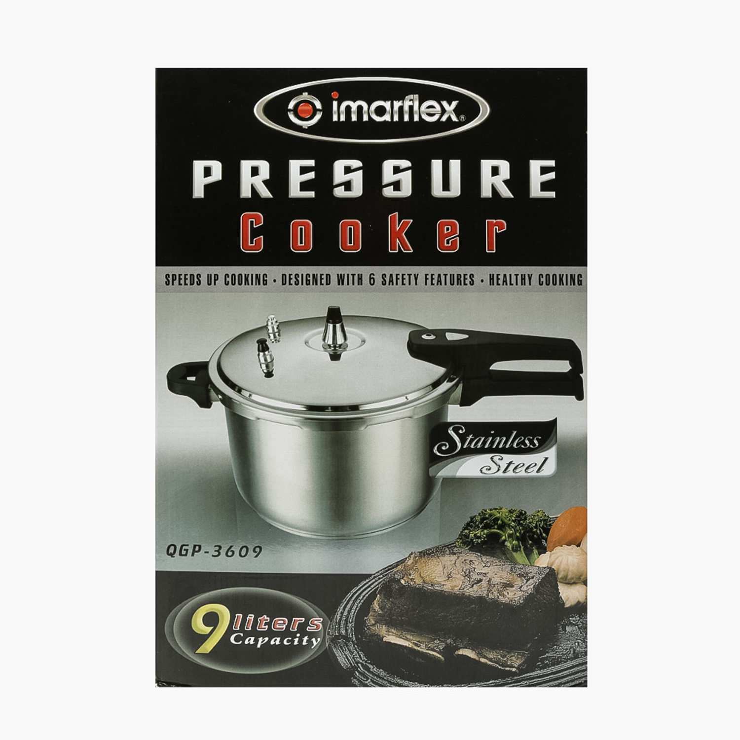 SM Home Imarflex 9L Pressure Cooker with Steamer