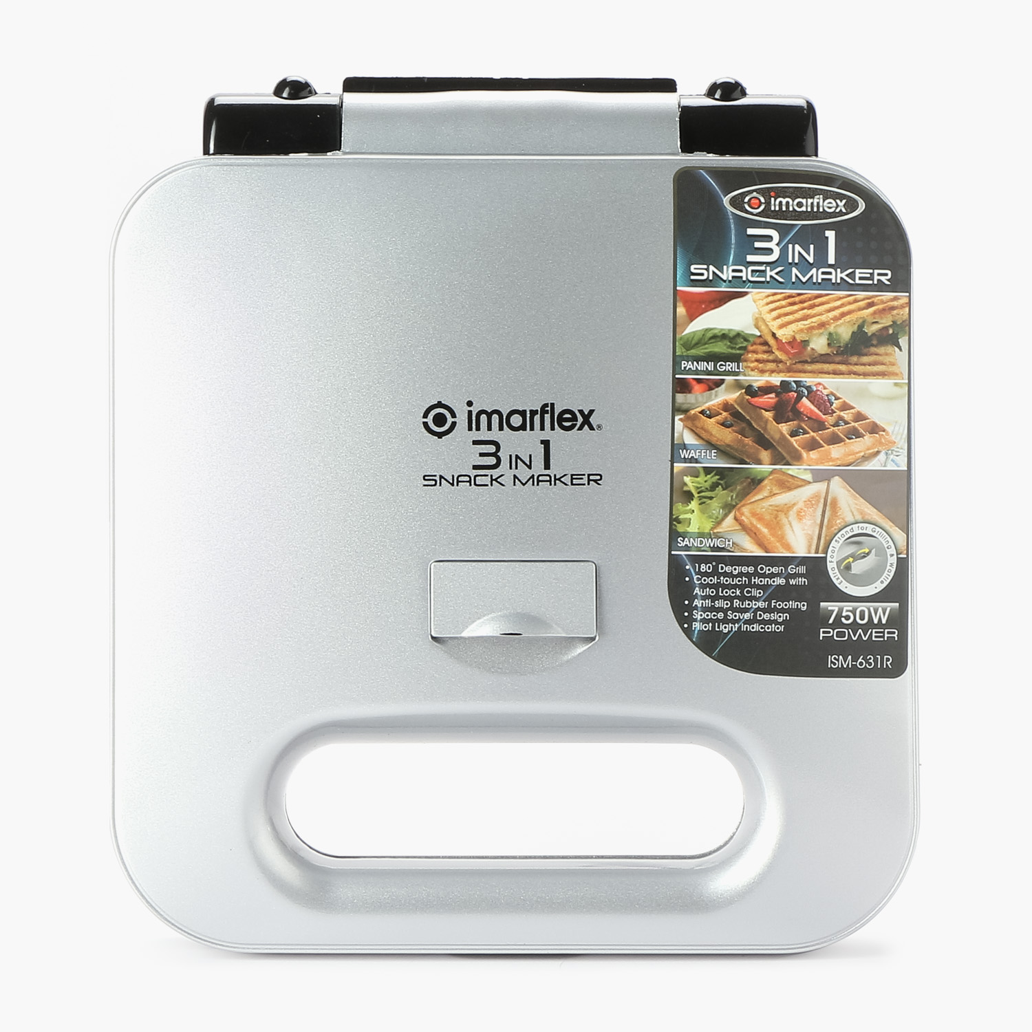SM Home Imarflex ISM631R 3in1 Panini Sandwich Waffle Snack Maker