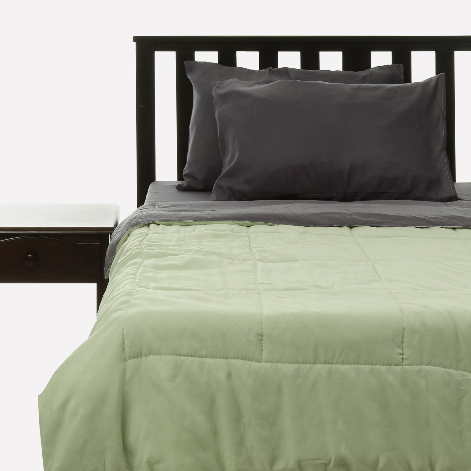 Shopsm Hosh Queen Size Reversible Comforter Set Green