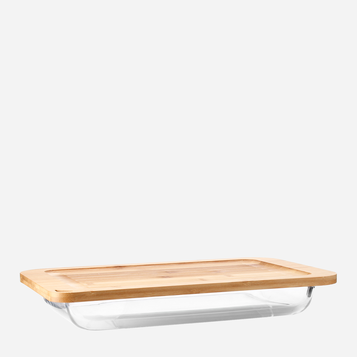 SM Home Masflex Rectangular Glass Bakeware with Bamboo Lid 3.0L