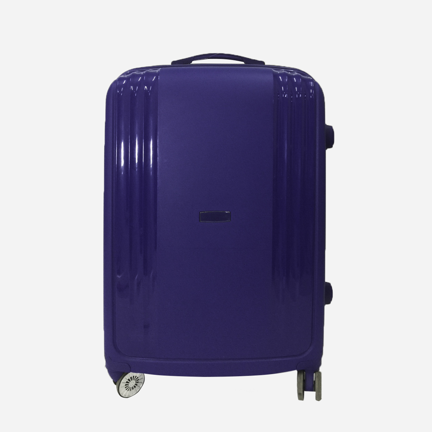 blue hard case luggage