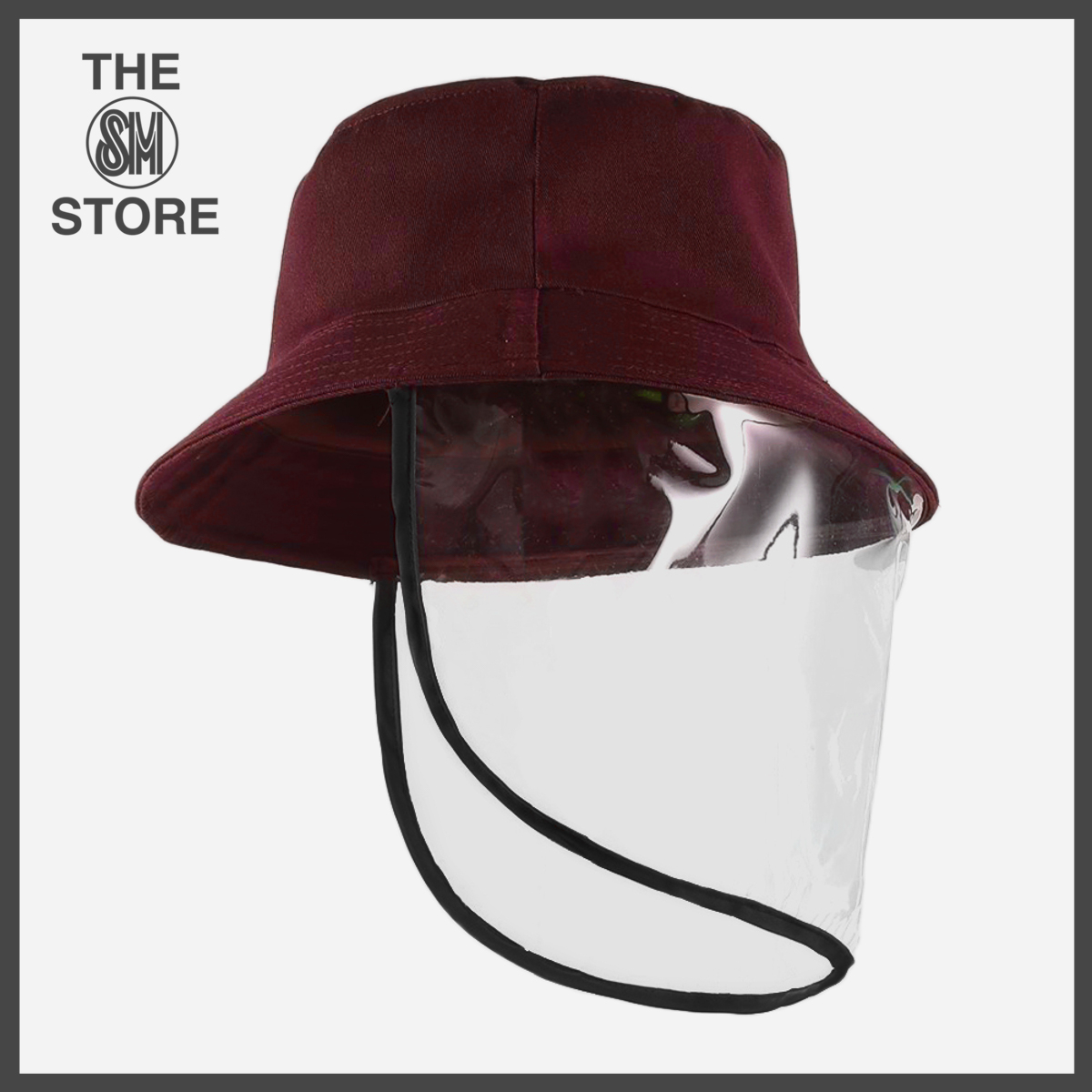 maroon bucket hat