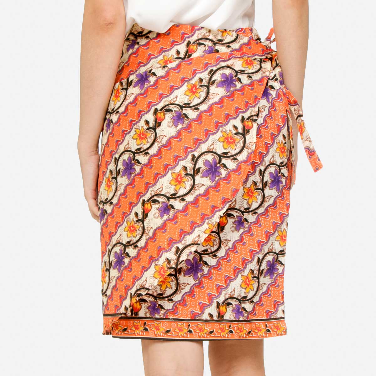 orange sarong skirt