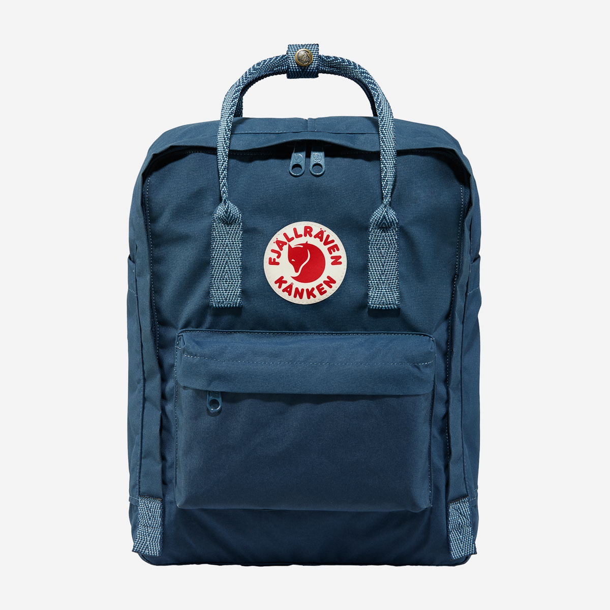 blue fjallraven kanken backpack