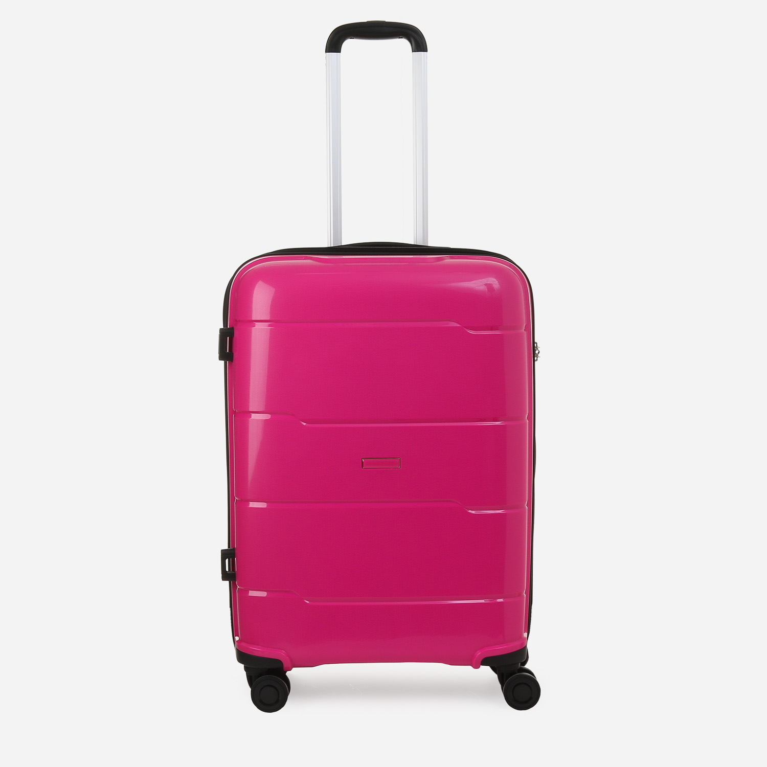 pink hard case luggage